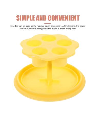 Premium Makeup Brush Cleaning Bowl Set - Ultimate Brush Cleaner & Scrubber Kit Yellow | International Shipping Available - Buy Online on GoSupps.com