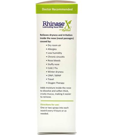 Rhinase X Nasal Mist Spray with Xylitol | Long Lasting Relief from Nasal Dryness | Reduce Sneezing, Itchiness, Drip, and Congestion - Buy Online on GoSupps.com