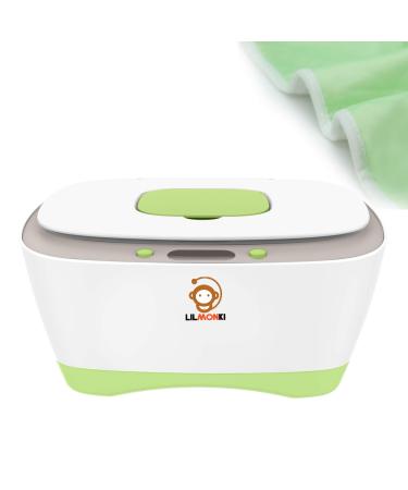 Lilmonki- Wet Wipe Warmer and Dispenser - For Baby Wipes - BPA-Free - Includes Bonus Changing Pad