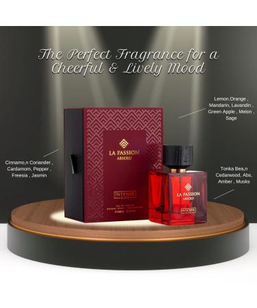 La Passion Eau De Parfum For Women 100ML (3.4Oz) Arabian Perfumes For Women With Lemon Orange Mandarin & Lavandin Notes Long Lasting Perfume for Women La Passion for Women - Buy Online on GoSupps.com