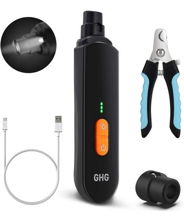 GHG Dog Nail Grinder - LED 3-Speed Rechargeable Pet Trimmer for Quiet Grooming - Ideal for Dogs & Cats - Buy Online on GoSupps.com