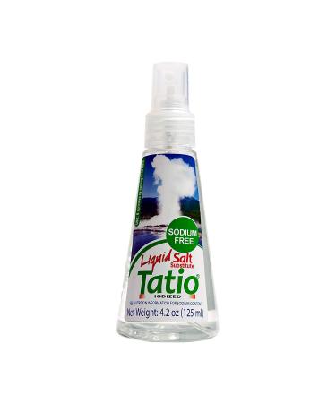 Tatio Liquid Salt 100% Natural, Sodium Free, Salt Substitute. Bottle Spray, Alternative for Healthy Diet, Real Salt Taste: 4.2 OZ - 125ml