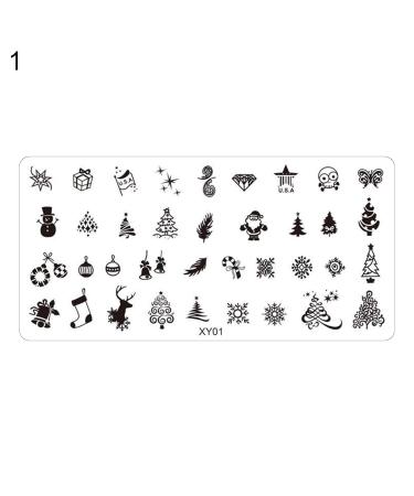 Premium Nail Art Stamp Plates for Women | DIY Nail Designs | Stainless Steel | Christmas Tree & More | Perfect Manicure Tool for Parties - Buy Online on GoSupps.com