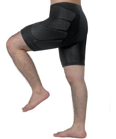 Beroy Padded Shorts X-Large - 3D Protective Gear for Ski, Skate, Football - All Black - Buy Online on GoSupps.com