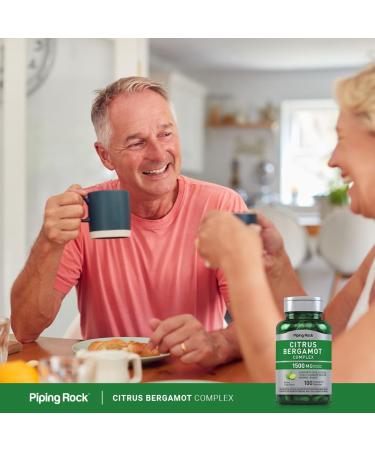 Piping Rock Citrus Bergamot Supplement | 1500mg | 100 Extract Capsules | Vegetarian Complex | Non-GMO Gluten Free - Buy Online on GoSupps.com