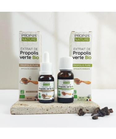Organic Green Propolis Extract - Alcohol Free - Vegetable Glycerin - 15 ml - Propos'Nature - Buy Online on GoSupps.com