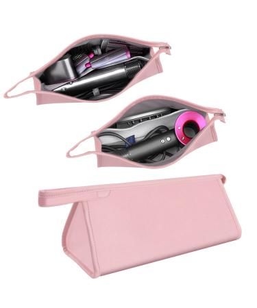 Travel Case for Dyson Airwrap Styler/Shark Flexstyle Portable Carrying Case for Dyson Supersonic Hair Dryer Waterproof Anti-scratch Dustproof Shockproof Protection Organizer Travel Storage Bag(Pink)