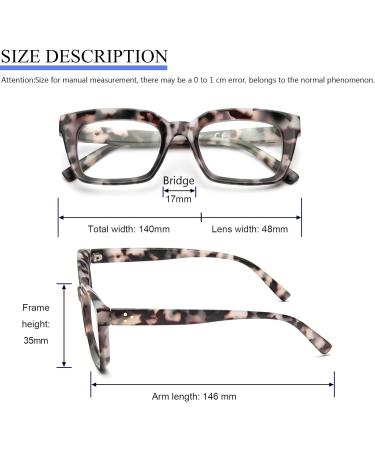 MMOWW Women's Oversized Anti Blue Light Reading Glasses - Brown Grey Tortoiseshell 1.0 - Buy Online on GoSupps.com
