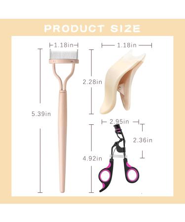 3 in 1 Eyelash Application Tool Kit - Curler Clip Tweezers & Comb for Perfect Eye Makeup | 3Pcs Eyelashes Buddy Set - Convenient & Effective Eyelash Tools - Buy Online on GoSupps.com
