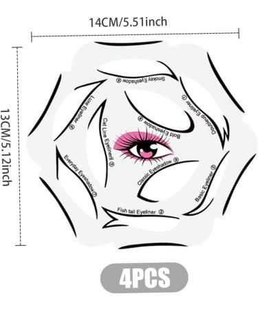 Eyeliner Stencil 4 Sheets 10 Models Each Eyeshadow Stencils 6 in1 Cat Eyeliner Stickers with Perfect Winged Tip Eyeliner Stencils - Buy Online on GoSupps.com