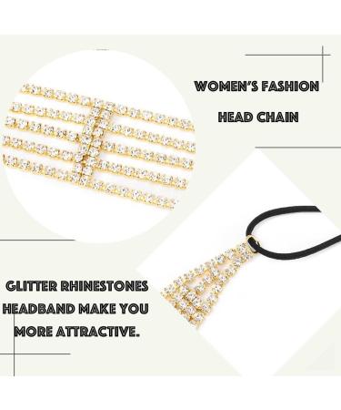 Woeoe Women's Sparkle Rhinestone Headband - Crystal Bridal Party Head Chain - Buy Online on GoSupps.com