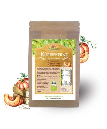 Naturherz organic pumpkin seeds from the organic farm in Styria 1kg (1000 g) Crunchy 1 kg (1 pack)