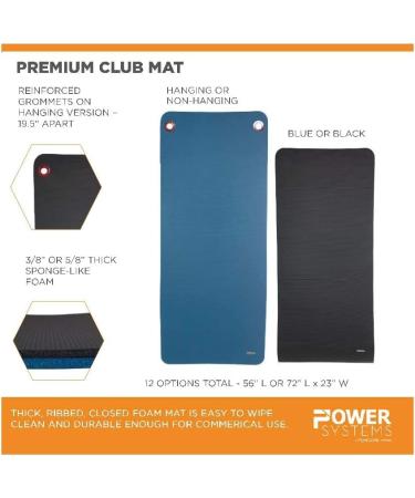Power Systems Single Premium Hanging Club Mat - 56x23x3/8 Inch Jet Black - Buy Online on GoSupps.com