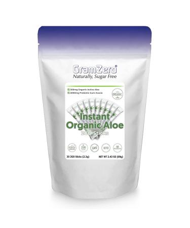 GramZero 2GO Sticks - Organic Aloe: Unflavored Great for Nutrition Club Loaded Tea Aloe Unflavored