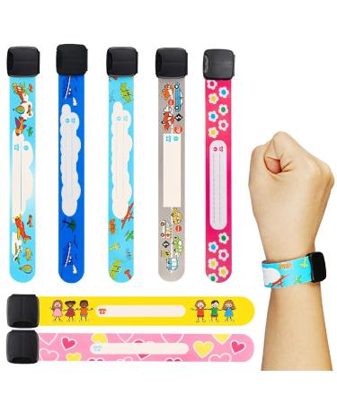 Weddhuis 12-Piece Emergency Bracelet Set for Kids Waterproof ID Bracelets for Boys Girls & Toddlers with Marker Pen Ideal SOS Safety Bracelets - Buy Online on GoSupps.com