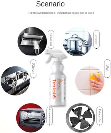 Efficient kitchen grease clean hood cleaner 500ml double washing environmental protection formula thorough cleaning does not hurt the appliance - Buy Online on GoSupps.com