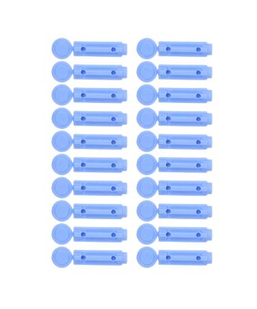 200Pcs Safety Lancet Blood Lancets Ultra- Fingerstick Testing for Blood Sugar Ketone Monitors Diabetic Supplies for Blood Glucose Testing (Sky- blue)