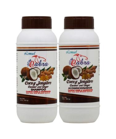 LEMUEL Leche de Cabra Coco y Jengibre Shampoo & Conditioner - 20 oz | Natural Moisture & Shine for All Hair Types | International Shipping Available - Buy Online on GoSupps.com