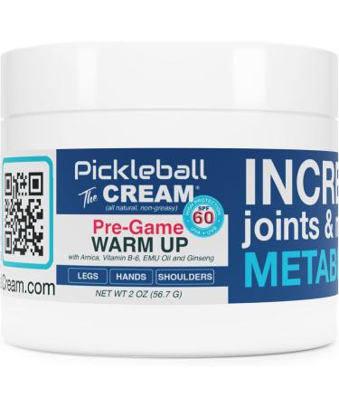 PRE-Game Warm Up SPF 60 Joint & Muscle Therapy Cream for Pickleball - Enhance Grip Strength Control Shots & Prevent Pain - Buy Online on GoSupps.com