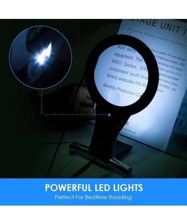 4.2 Inch Neck Hang Magnifying with Lights 6X 2X Lens Hands Free Lighted Reading Magnifier Desk Stand Full of Stars - Buy Online on GoSupps.com