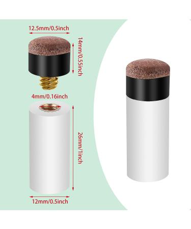 Prasacco 10 Sets Billiard Cues Tips Replacement with White Ferrules - 12mm Screw On Pool Stick Tips - Buy Online on GoSupps.com