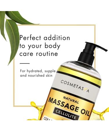 Cellulite Massage Oil with Collagen & Stem Cells | Natural Firming & Toning Treatment by Cosmetasa - Buy Online on GoSupps.com