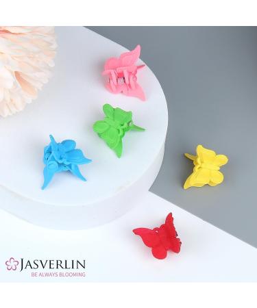 JASVERLIN Colorful Mini Butterfly Hair Clips - 50 pcs Bulk Set, Y2K 90s Cute Claw Hair Accessories for Women, Girls, Kids - No Slip, Thin Thick Curly Hair - 5 Assorted Colors (Basic Color) - Buy Online on GoSupps.com