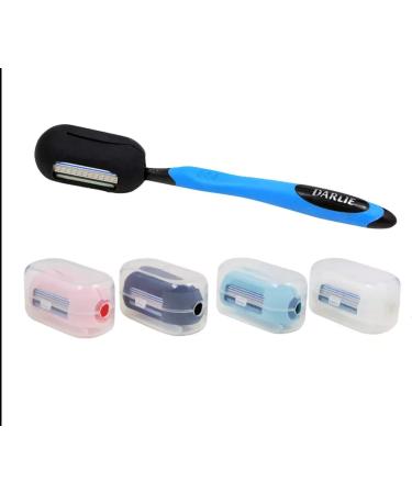 Sussex Labels 2 in 1 Travel Men's Razor with Silicone Toothbrush Cover - Blue | Shop Internationally - Buy Online on GoSupps.com