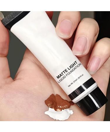 White Face Makeup Matte Foundation | 37ml Long-Lasting Matte Fluid for Clown Cosplay Adult Parties - Buy Online on GoSupps.com