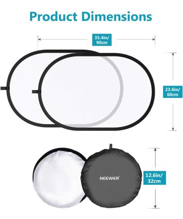 NEEWER 23.6x35in Light Diffuser Panel w/ Carry Bag - Soft White Fabric for Studio & Outdoor Photography - Buy Online on GoSupps.com