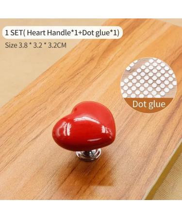 Creative Cabinet Handle Toilet Press Button Manicure Protection Heart Shaped Punch Free Bathroom Kitchen Accessories S1 - Buy Online on GoSupps.com