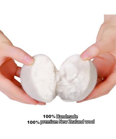 Buy Syllana XL Size Dryer Balls - 6 Pack Natural Fabric Softener 100% New Zealand Sheep Wool Antistatic & Time-Saving for Tumble Dryers - Buy Online on GoSupps.com