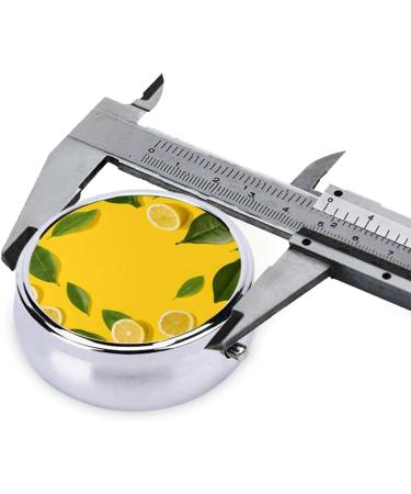 Yellow Lemon Mini Round Pill Box | 3 Compartment Travel Pill Organizer | Portable Pill Case for Home & Office - Buy Online on GoSupps.com