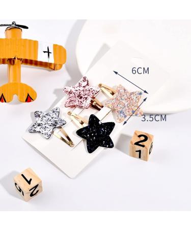 16 Pieces Girls Hair Clips Stars Hair Clips Hair Clips For Little Girls Crown Hair Barrettes Sparkly Star Shaped Hair Clips Kids Hairpins Snap Hair Clips For Kids Teens Women - Buy Online on GoSupps.com
