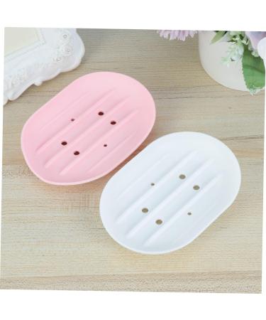 Ciieeo 8 Pcs Non-slip Silicone Soap Holder Soap Soap Dish Sink Soap Holder Fruit Straws Anti Slip Soap Case Soap Drainer Holder Bathroom Soap Rack Silicone Soap Dish Hollow Out White Tray - Buy Online on GoSupps.com