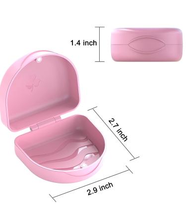 Solid Pink Orthodontic Retainer Cases - Set of 2 | Retainer Holder - Buy Online on GoSupps.com