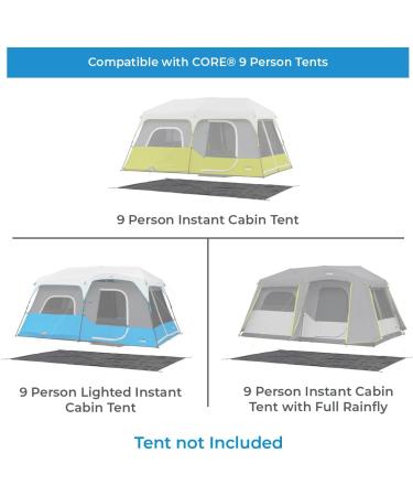 CORE Outdoor Tent Footprints - 9 Person Instant Cabin Tent Tarp | Camping Accessories - Buy Online on GoSupps.com