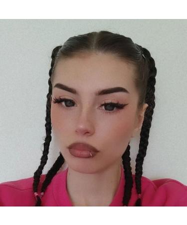 Natural Looking Black Contact Lenses - Strong Coverage Monthly Wear 1 Pair (14.50mm -1.00 Diopters) + Free Lens Container - Buy Online on GoSupps.com