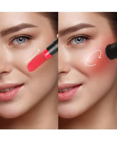 DE LANCI Matte Blush Stick for Cheeks - Dark Red, Ultra Pigmented Color Pop Makeup with Built-in Brush - Travel Size, Cruelty-Free Gift for Women/Girls - Buy Online on GoSupps.com