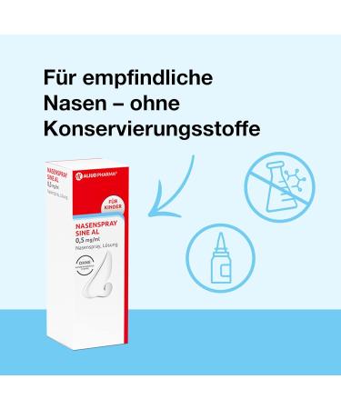 Aliud Pharma Sine AL Nasal Spray 0.5 mg/ml - Decongestant for Runny & Blocked Nose | 10 ml Pack - Fast Relief for All Ages - Buy Online on GoSupps.com