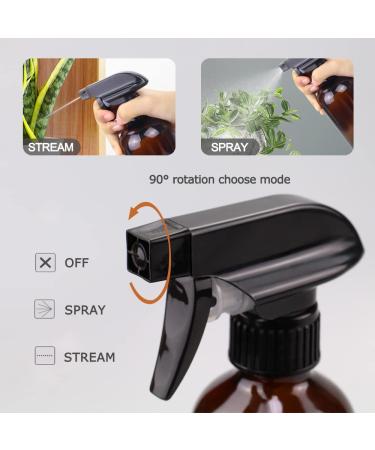 Wedama 2 Pack Amber Glass Spray Bottle Set for Aromatherapy, Hair Care & Hydration - 16oz - Buy Online on GoSupps.com