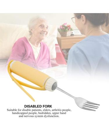 EVTSCAN Adaptive Utensils Disabled Patient Arthritis Elderly Kitchen Utensil Fork Or Spoon Removable Flexible Rotating Eating Tablewares (Fork) - Buy Online on GoSupps.com