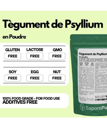 T guments de Psyllium 500 gr - Fibre de psyllium - Puret 99% - Sans gluten - Buy Online on GoSupps.com