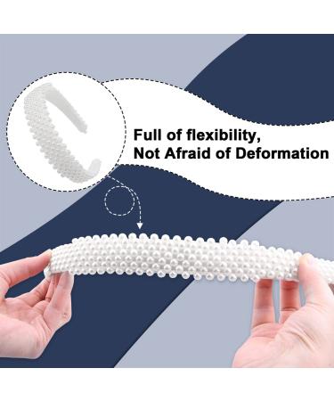 Sparkling Pearl Headbands for Girls and Women - Wide Plastic Hair Hoop Embellished with Bling Beads - Perfect Gift for Children's Day, Graduation, Prom, and Casual Wear - Buy Online on GoSupps.com