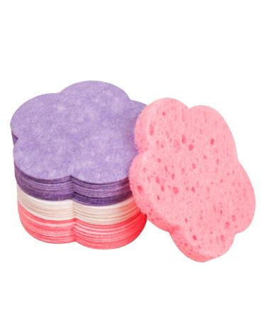 Facial Sponges for Washing Face - Makeup Removing Cleansing Pads - Makeup Removal Pads Flower-Shaped Facial Scrubber Sponges for Daily Life Dating