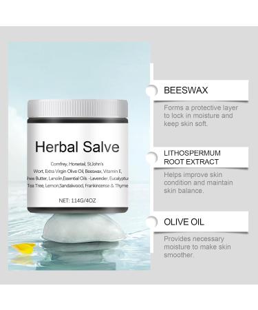 Organic Herbal Salve 4oz - Comfrey Skin Balm Ointment | Natural Herbal Salve for Body Care - International Shipping Available - Buy Online on GoSupps.com