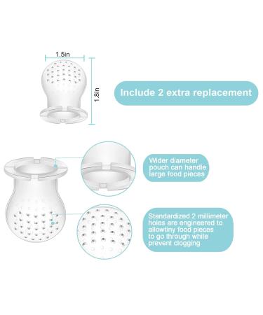 PandaEar Baby Fresh Fruit Feeder 2 Pack with Silicone Pouches | BPA-Free Teething Toy for Babies & Toddlers - Buy Online on GoSupps.com