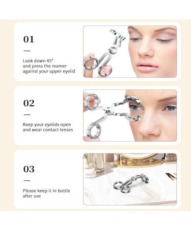 Portable Contact Lens Wearing Aids - Eyelid Stretcher & Insertion Tool - Pink Contact Lens Case & Tweezers - Buy Online on GoSupps.com