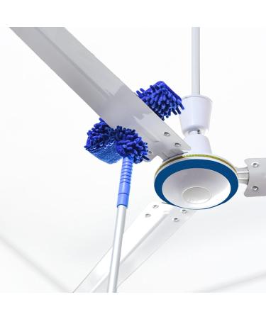 Ceiling Fan Cleaner Duster with Detachable Extension Pole 55inches Washable and Reusable Ceiling Fan Cleaner All-around High Efficiency Fan Duster for Furniture Floor Electronics (As shown) - Buy Online on GoSupps.com