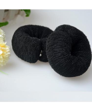 Black Hair Donut Hair Donut Bun Maker Hair Bun Shaper Hair Roll Tool Hair Bun Accessories for Women Nylon Hair Band with Buckle Lazy Hair Rings Tool - Buy Online on GoSupps.com